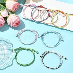 8 Stück 8 Farben koreanische gewachste Polyesterschnur geflochtene Perlenarmbänder&nbsp;BJEW-FS00024