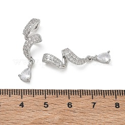 Pendenti in zirconi cubici trasparenti in micro pavè di ottone&nbsp;CU-CBA5C42-15P