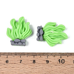 Cabochons en résine opaque de plantes aquatiques&nbsp;CRES-T025-44