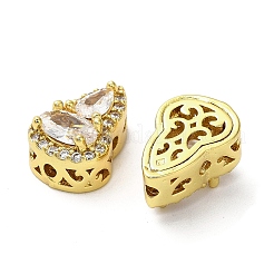 Perles de zircone cubique micro pave en Laiton&nbsp;KK-B142-08G-01