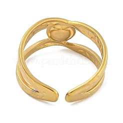 Componentes de anillo de puño abierto de acero inoxidable 304&nbsp;RJEW-U014-01G