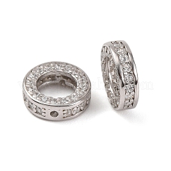 925 Sterling Silber Mikropavé klare Zirkonia Perlenrahmen&nbsp;STER-P061-01A-P