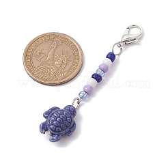 4 pezzo di decorazioni pendenti in porcellana fatte a mano in 4 colori a tema oceano&nbsp;HJEW-JM01697
