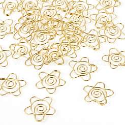 Clips de papel de hierro con forma de flor&nbsp;AJEW-TAC0006-32G