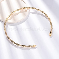 Collares de cadena de hierro torcido de 6.5 mm&nbsp;NJEW-G163-01KCG