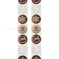 500 autocollant rond sur le thème de Noël.&nbsp;AJEW-S090-04B