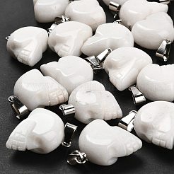 Pendentifs en jade blanc naturel&nbsp;G-Z067-02P-11