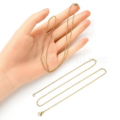10 Stück Ionenplattierung (IP) 304 Edelstahl Kabelkette Halsketten Set für Männer Frauen&nbsp;MAK-YW0002-01G