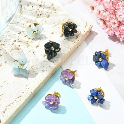 Boucles d'oreilles à tige en forme de fleur et de perles&nbsp;EJEW-JE05282