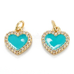 Pendenti in zirconi cubici trasparenti in micro pavè di ottone&nbsp;ZIRC-M115-43G