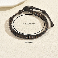 Bracelets en perles rondes en œil de tigre naturel&nbsp;GY7177