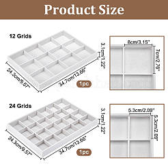 2 Stück 2 Stile MDF Schmucktabletts für Ohrringe Ringe Halsketten&nbsp;ODIS-PH0001-85A