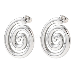 Orecchini a bottone in acciaio inossidabile 304&nbsp;LS-EJEW-I323-01P-04