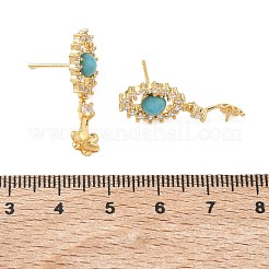 Ohrstecker aus Messing mit Pavé-Zirkonia&nbsp;KK-C172-15G