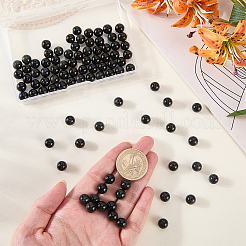 2 Strang natürliche Obsidian-Rundperlen&nbsp;G-PA0002-69
