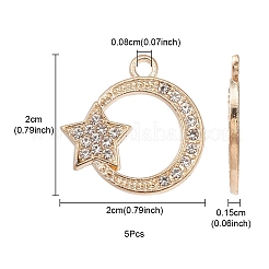 Legierung Rhinestones-Anhänger&nbsp;FIND-YW0002-01