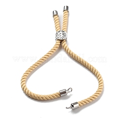 Bracciali in argento con cordino di nylon intrecciato&nbsp;DIY-B066-03P-20