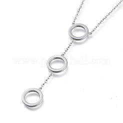 Anlaufgeschützter runder Ring 304 Edelstahl Schmucksets&nbsp;SJEW-M097-22P