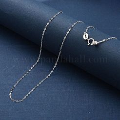 925 collar deslizante ajustable con cadena de cable de plata esterlina para mujer&nbsp;NJEW-U030-01S-01
