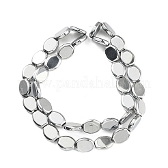 Fili di perline di vetro placcato pieno placcato&nbsp;EGLA-G037-05A-FP04