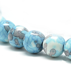 Synthetik Meer weißer Jade Perlen Stränge&nbsp;G-S252-4mm-02