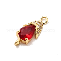 Ciondoli connettore in ottone con pavé di zirconi cubici&nbsp;KK-Z131-12G