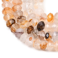 Natürlicher gelber hämatoider Quarz/goldene Heilerquarz-Perlenstränge&nbsp;G-C259-A40-5x8mm
