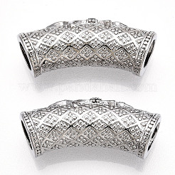 Rack-Plattierung Messing Micro Pave Kubisch Zirkonia European Beads&nbsp;ZIRC-S052-002P