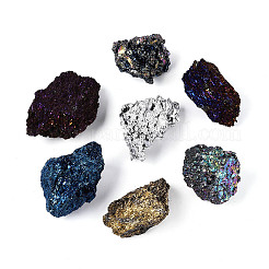 10 Stück galvanisiertes natürliches Kohlequarz-Geoden-Füllhorn-Mineralienexemplar&nbsp;G-N347-15