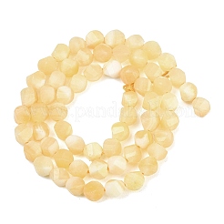Natürliche gelbe Jade Perlen Stränge&nbsp;G-P611-C34-01