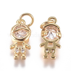 Pendentifs avec zircon cubiques à micro-pavés en laiton&nbsp;ZIRC-G168-51G