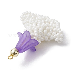 Pendentifs tissés en perles de rocaille en verre faites à la main&nbsp;PALLOY-MZ00216