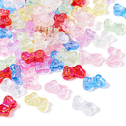 70 Stück 7 Farben UV-beschichtete transparente Acrylperlen&nbsp;OACR-TA0003-08