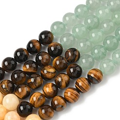 Perles de chakra naturelles en jaspe rouge&nbsp;X-G-NH0002-E02-8mm