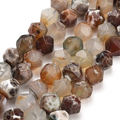 Brins de perles d'agate naturelle (teintes et chauffées)&nbsp;G-K425-B06-01