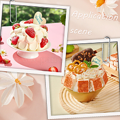 21 stücke 3 arten spiegel wirkung acryl geburtstag cupcake einsatz karte dekoration&nbsp;AJEW-SP0001-66B