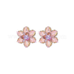 Orecchini a bottone con strass in lega da donna&nbsp;WGAC7EE-03