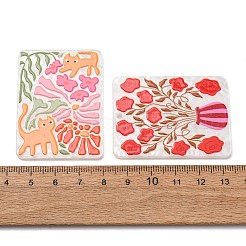 Pendentifs en acrylique imprimé double face en relief&nbsp;AC-CBAC02B-05