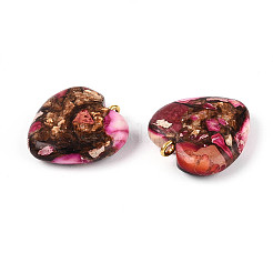 Colgantes de bronce y jaspe imperial ensamblados&nbsp;G-T111-04D