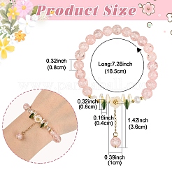 Braccialetti di fascino perline di vetro&nbsp;BJEW-YW00007-01