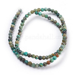 Natürliche afrikanische türkis (jasper) perlen stränge&nbsp;TURQ-G037-4mm