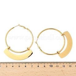 Pendientes de aro de acero inoxidable 304&nbsp;EJEW-P315-03G