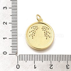 Pendenti in zirconi cubici trasparenti in micro pavè di ottone&nbsp;KK-L225-041G