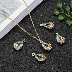 Pendentifs en verre transparent&nbsp;X-GLAA-T007-05C
