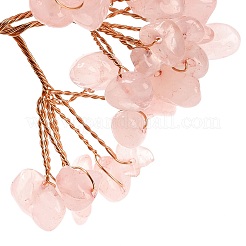 Natürliche Rosenquarzsplitter als Geldbaumschmuck&nbsp;DJEW-C016-01N