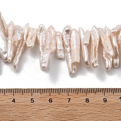 Fili di perle di perline keshi barocche naturali&nbsp;PEAR-P064-02D-02B