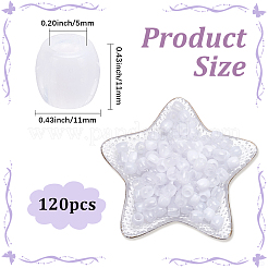 120 pz perline europee in plastica ABS imitazione perla&nbsp;FIND-SC0022-06
