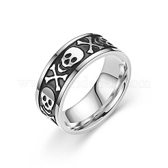 Retro 201 Edelstahl Emaille Fingerringe für Männer&nbsp;FS-WG366A7-02