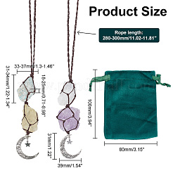 2 pendentif décoratif tressé en coton de 2 styles&nbsp;HJEW-AR0001-11A