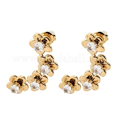 Pendientes de botón de acero inoxidable 304&nbsp;EJEW-D362-05G
